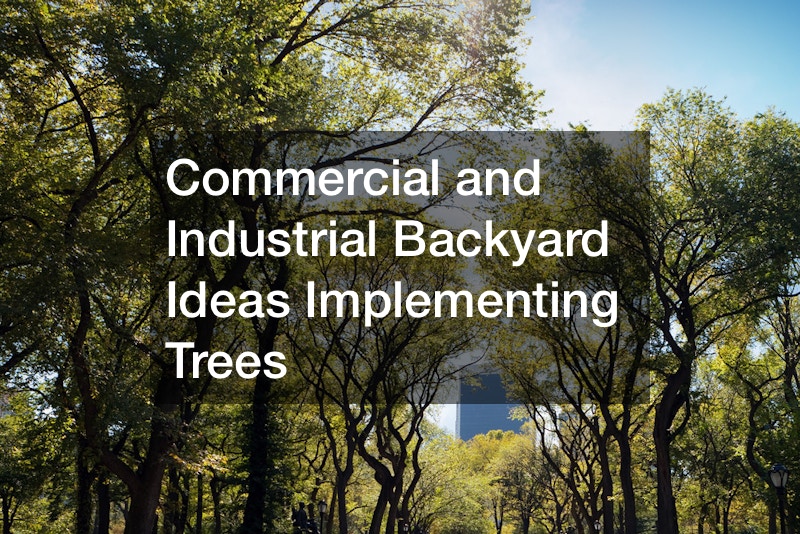 Commercial and Industrial Backyard Ideas Implementing Trees